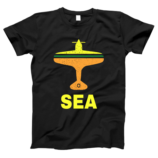 Fly Seattle SEA Airport Women's T-shirt | Black