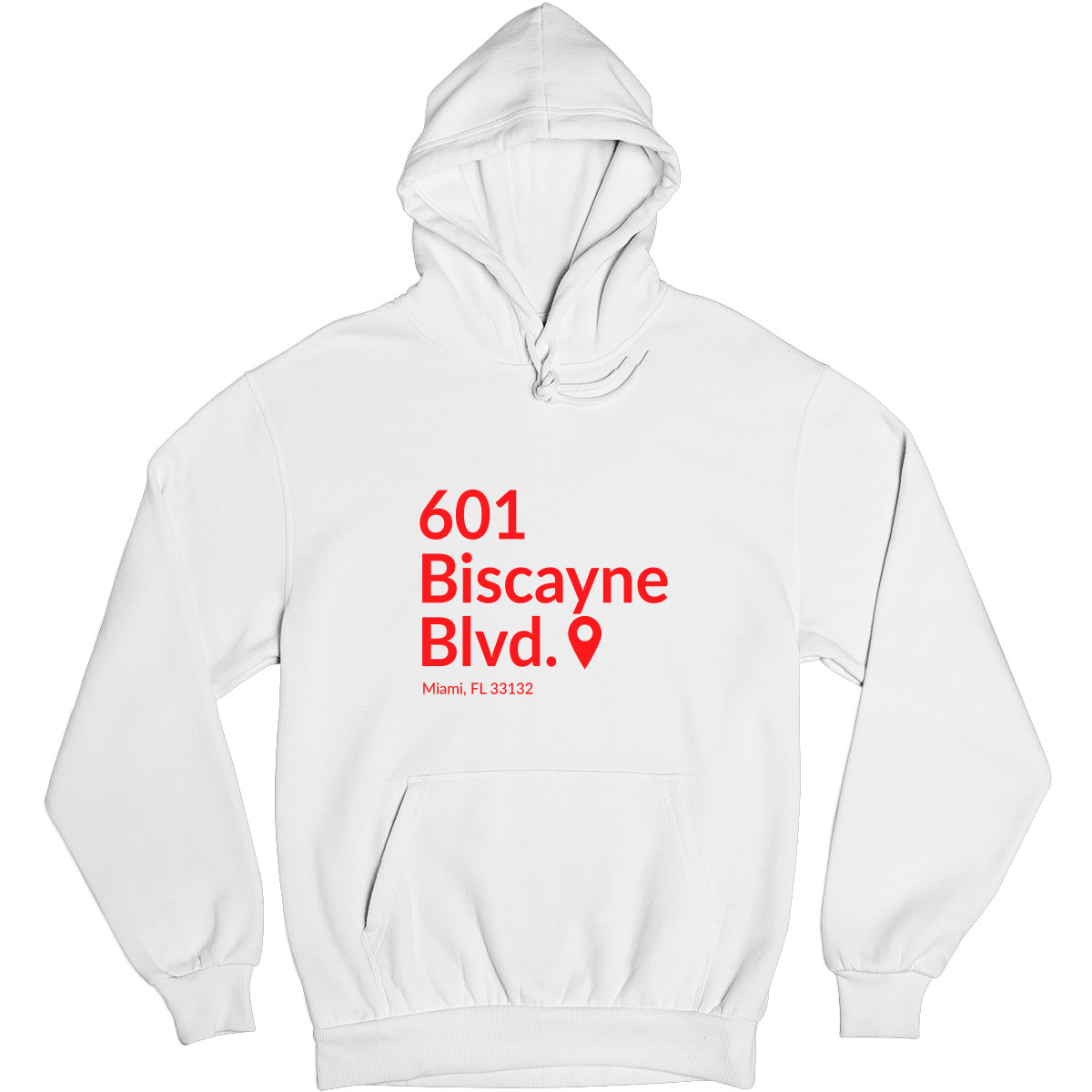 Miami Basketball Stadium  Unisex Hoodie | White