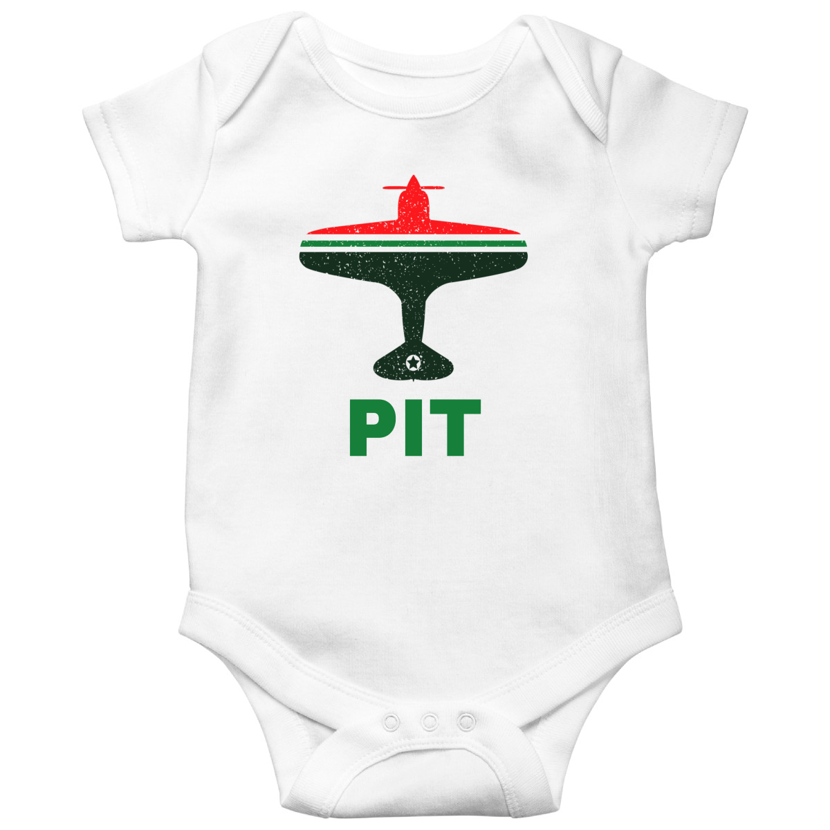 Fly Pittsburgh PIT Airport Baby Bodysuits | White