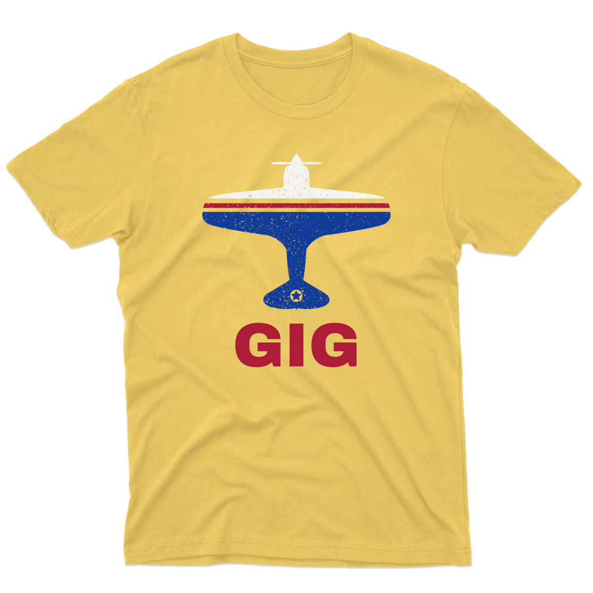 Fly Rio de Janerio GIG Airport Men's T-shirt | Yellow