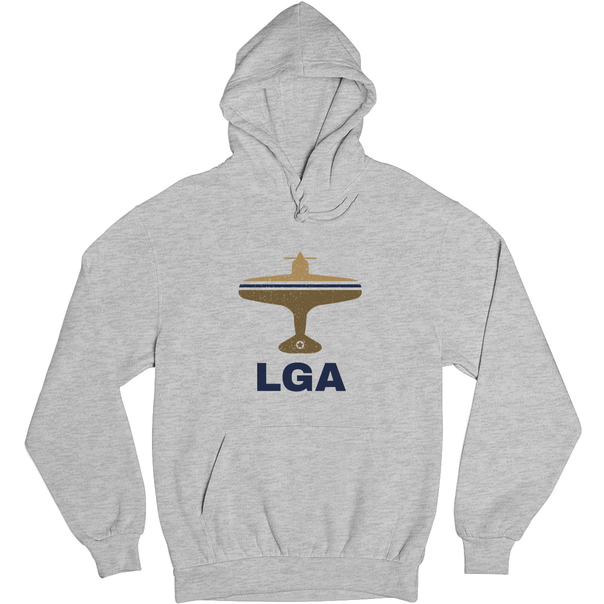 Fly New York LGA Airport Unisex Hoodie | Gray
