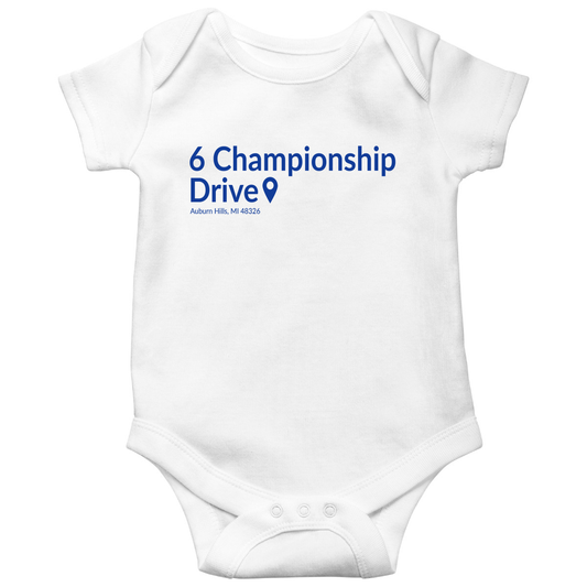 Detroit Basketball Stadium Baby Bodysuits