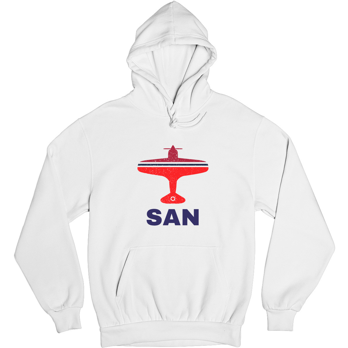 Fly San Diego SAN Airport Unisex Hoodie | White