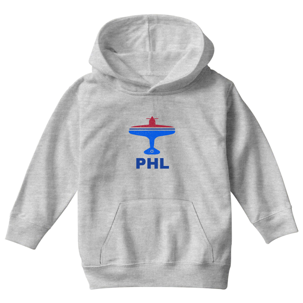 Fly Philadelphia PHL Airport Kids Hoodie | Gray
