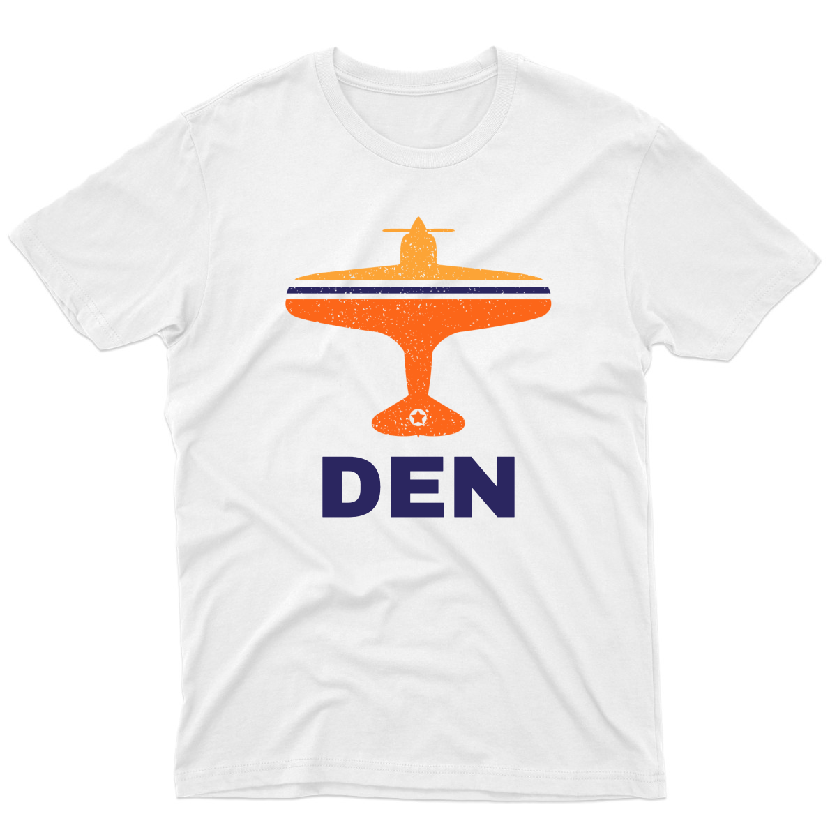 Fly Denver DEN Airport Men's T-shirt | White