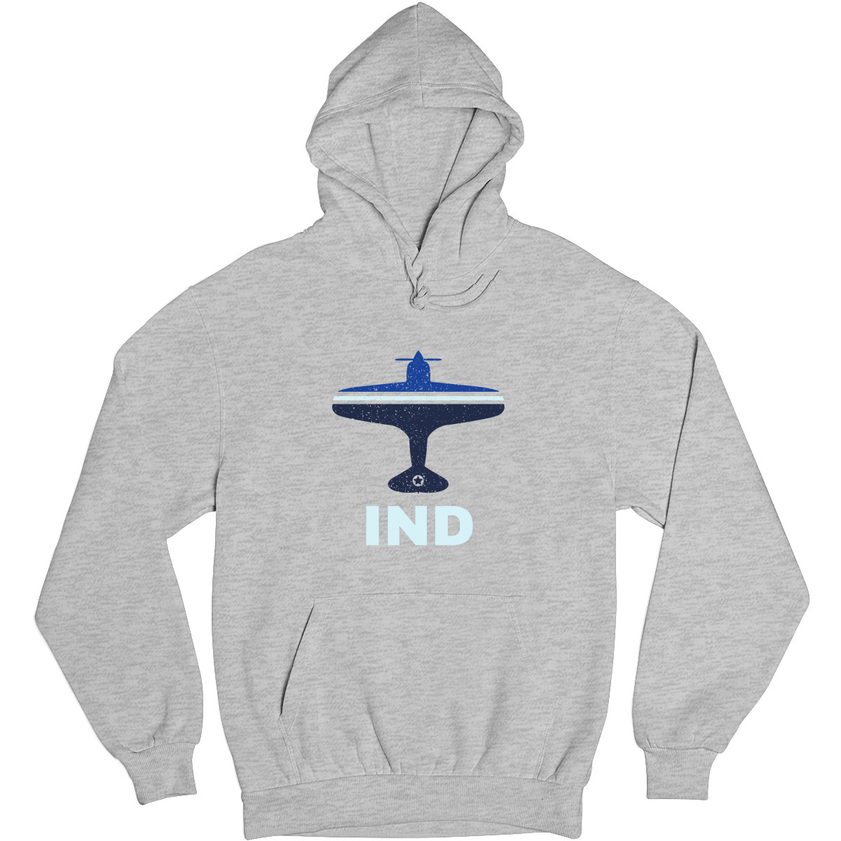 Fly Indianapolis IND Airport Unisex Hoodie | Gray