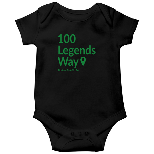 Boston Basketball Stadium  Baby Bodysuits | Black