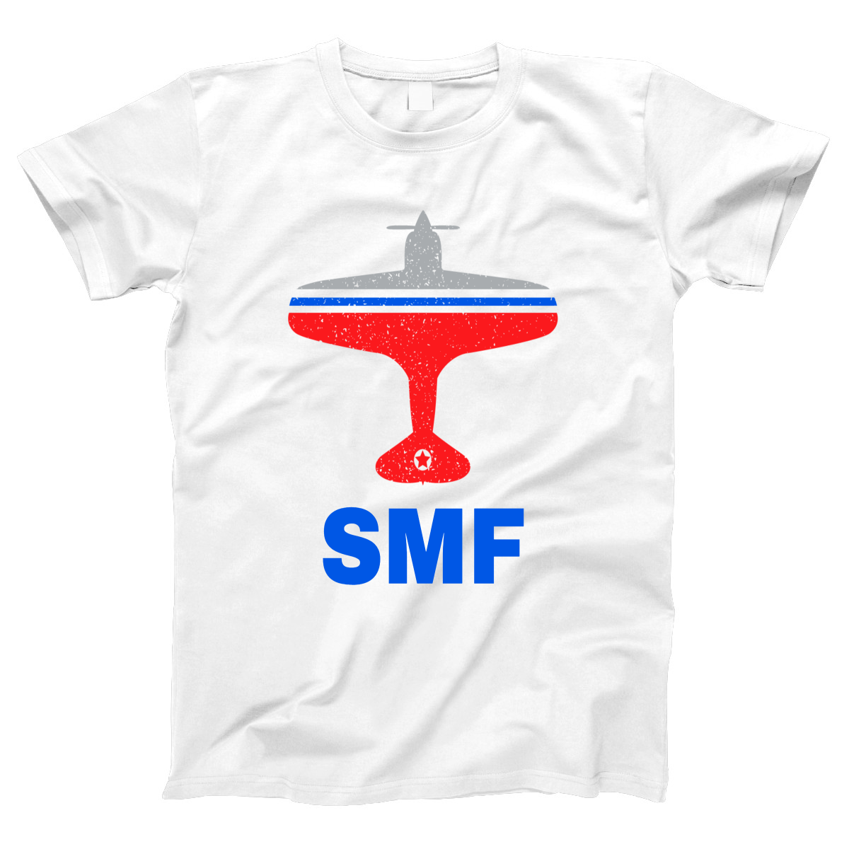 Fly Sacrameto SMF Airport Women's T-shirt | White