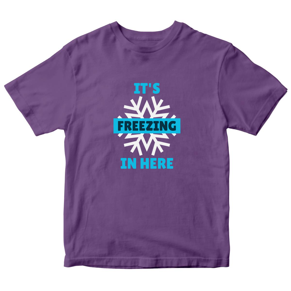 It's Freezing In Here! Kids T-shirt | Purple