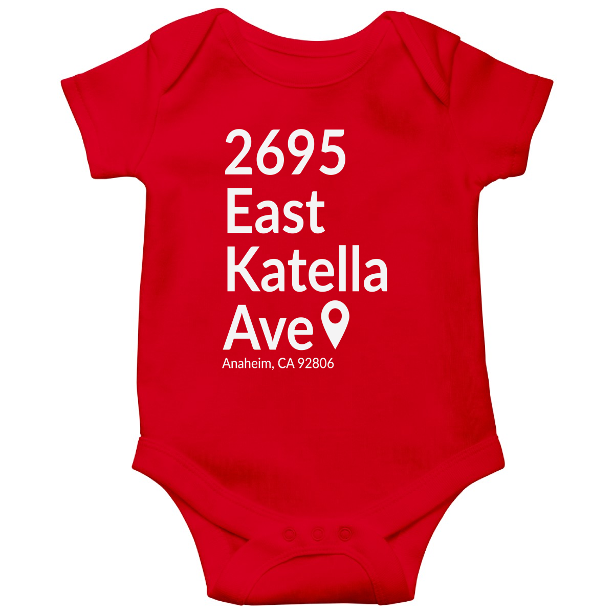 Anaheim Hockey Stadium  Baby Bodysuits | Red
