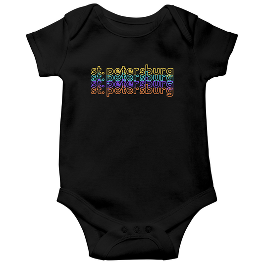 St. Petersburg Baby Bodysuit | Black