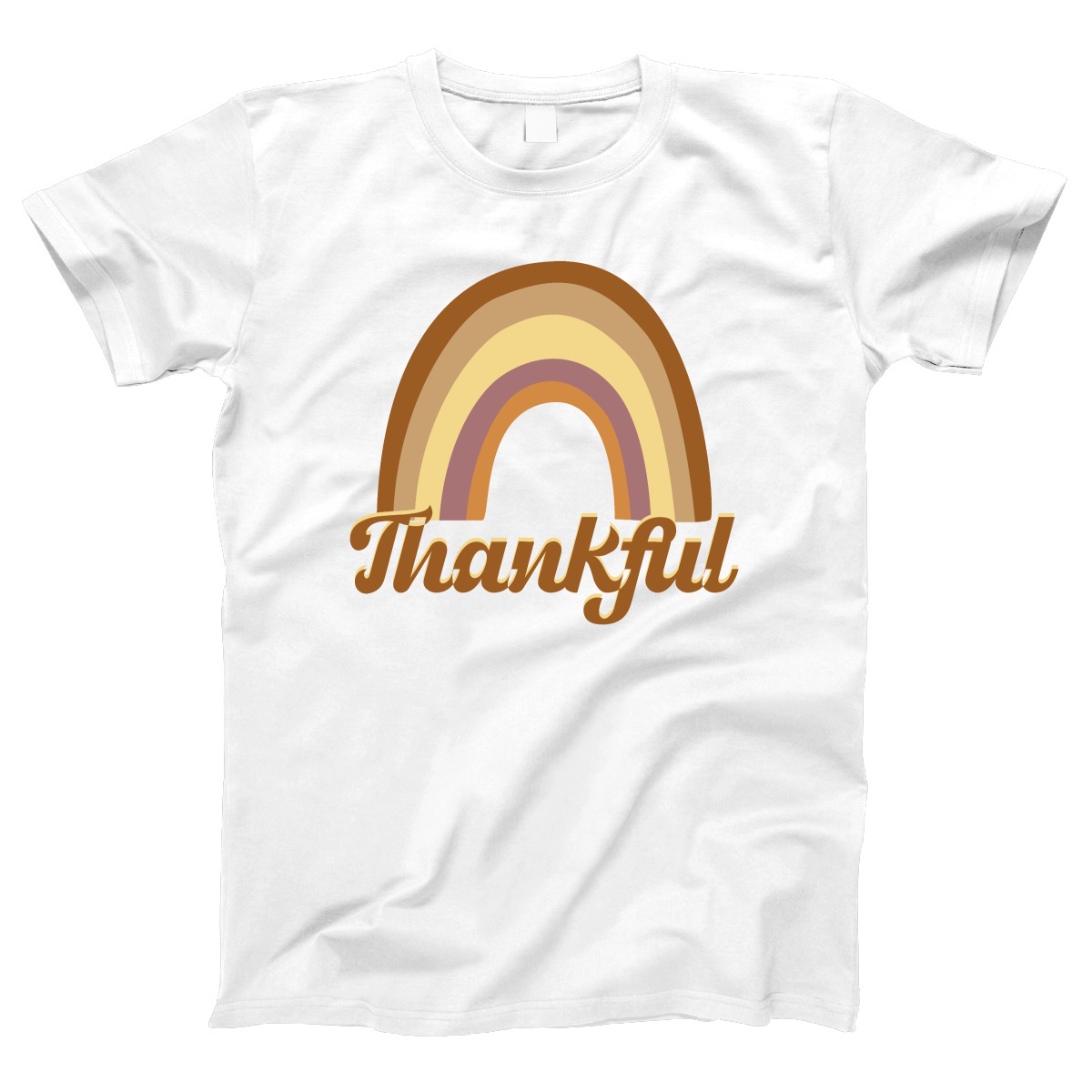 Thankful Retro Rainbow Women's T-shirt | White