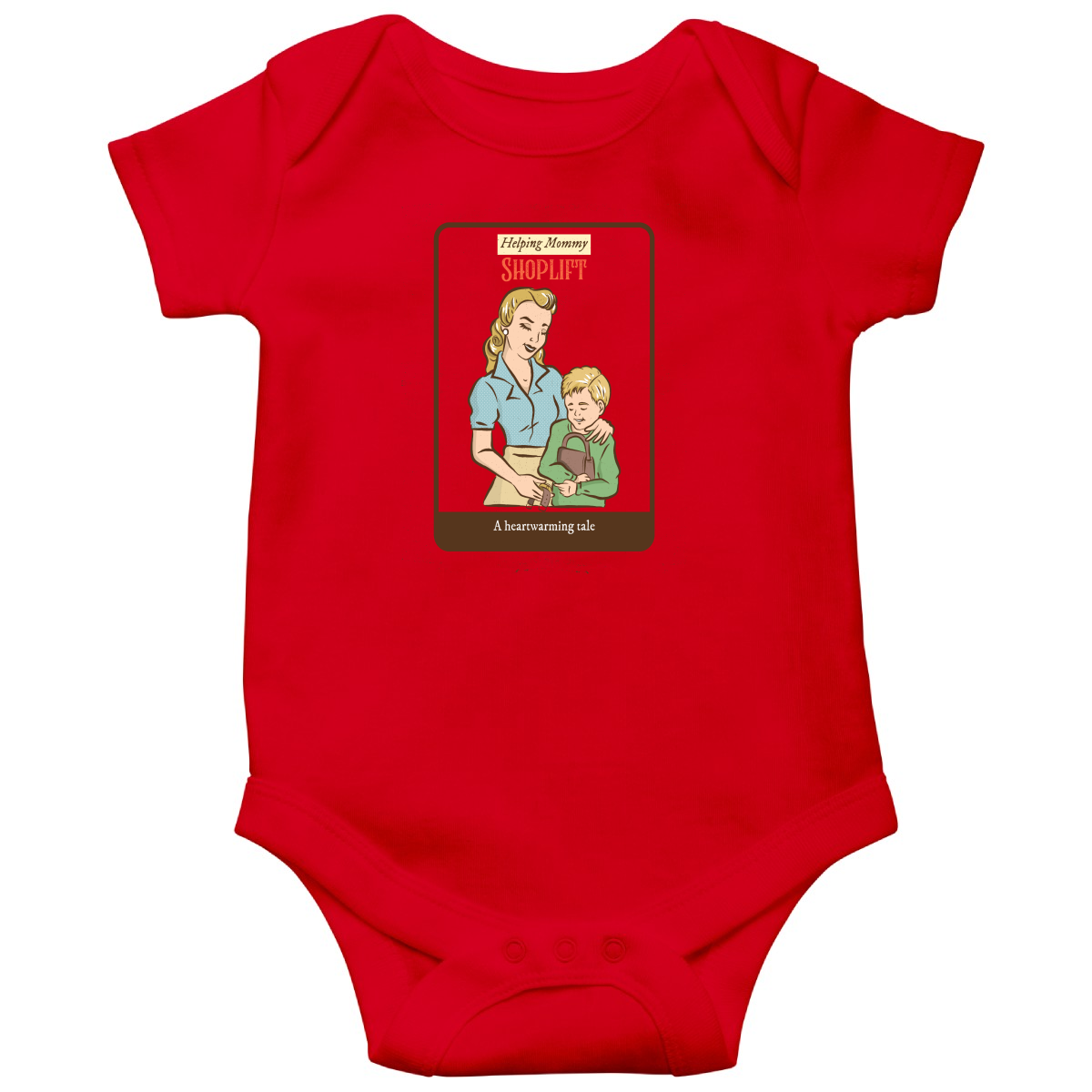 Helping Mommy Shoplift  Baby Bodysuits | Red