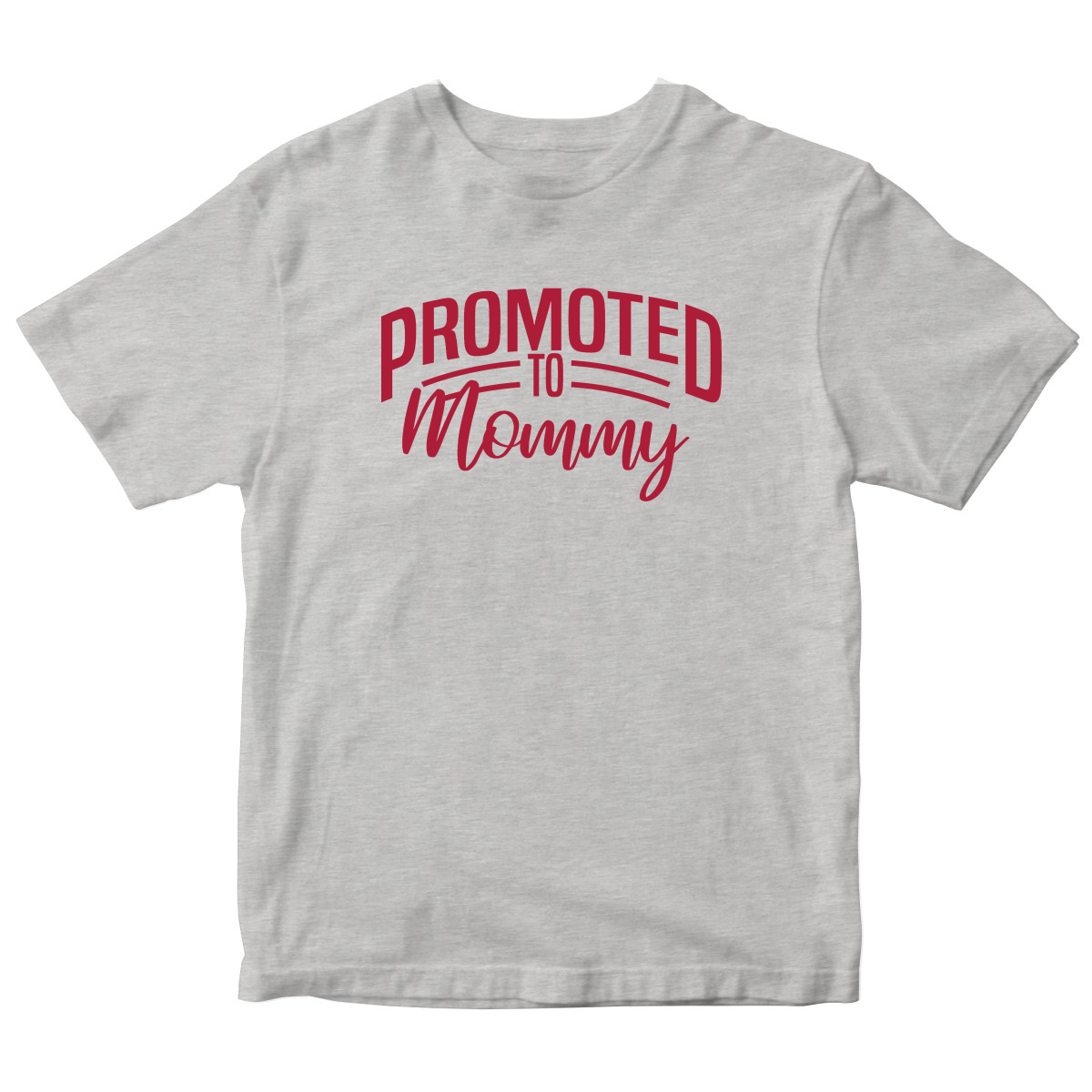 Promoted to Mommy Kids T-shirt | Gray