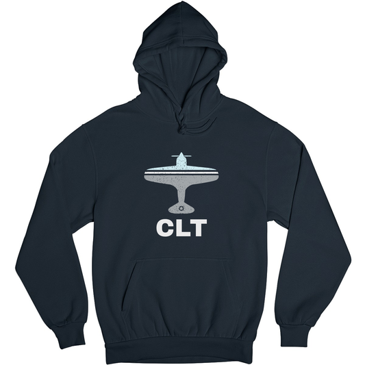Fly Charlotte CLT Airport Unisex Hoodie | Navy