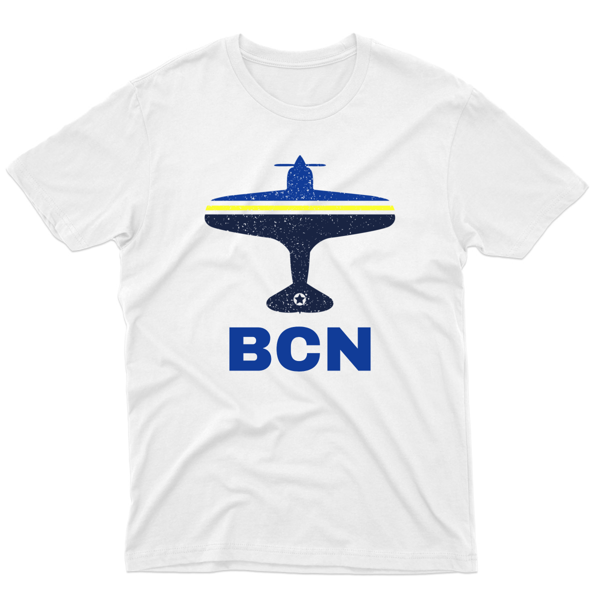 Fly Barcelona BCN Airport Men's T-shirt | White