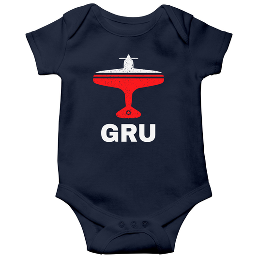 Fly Sao Paulo GRU Airport Baby Bodysuits | Navy