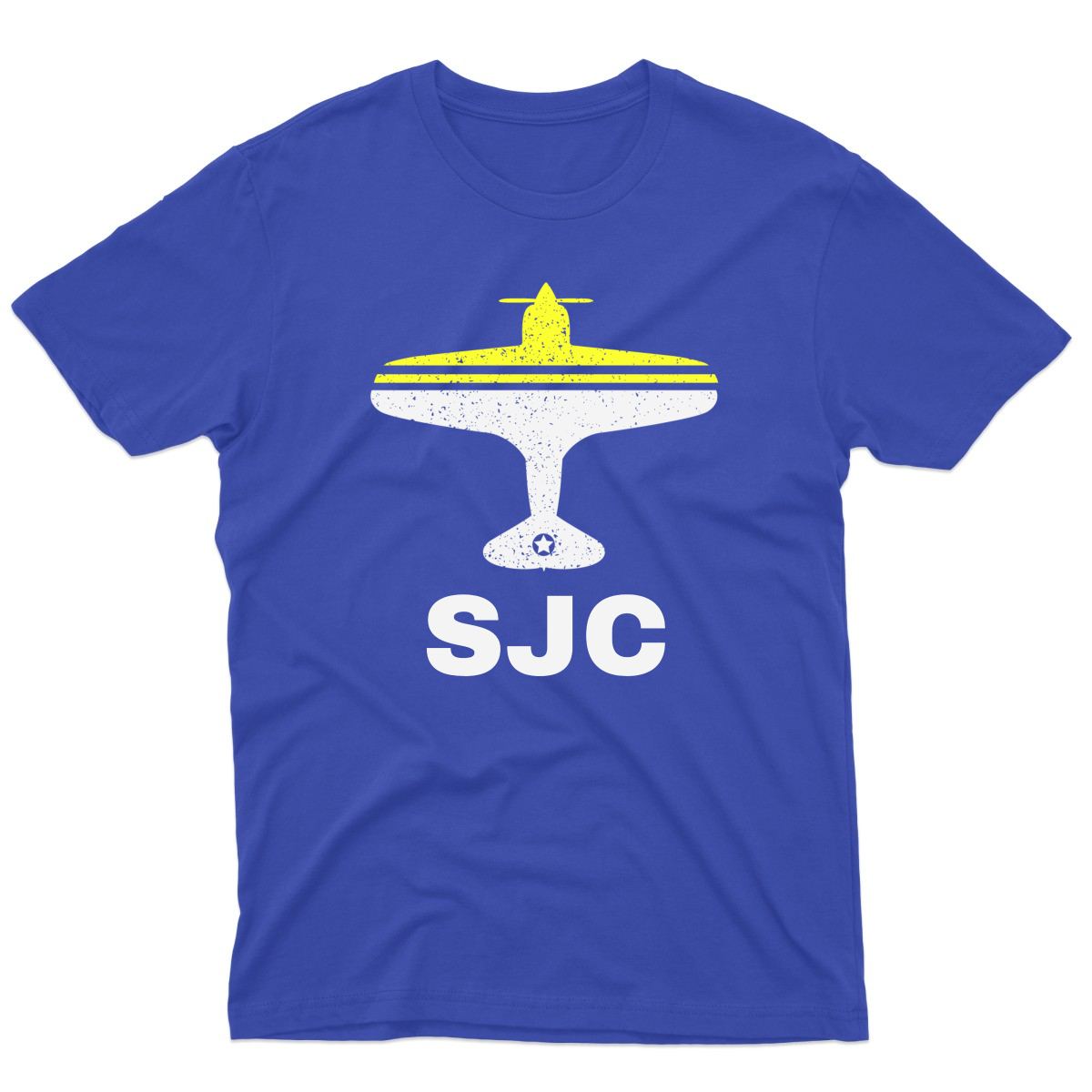 Fly San Jose SJC Airport Men's T-shirt | Blue