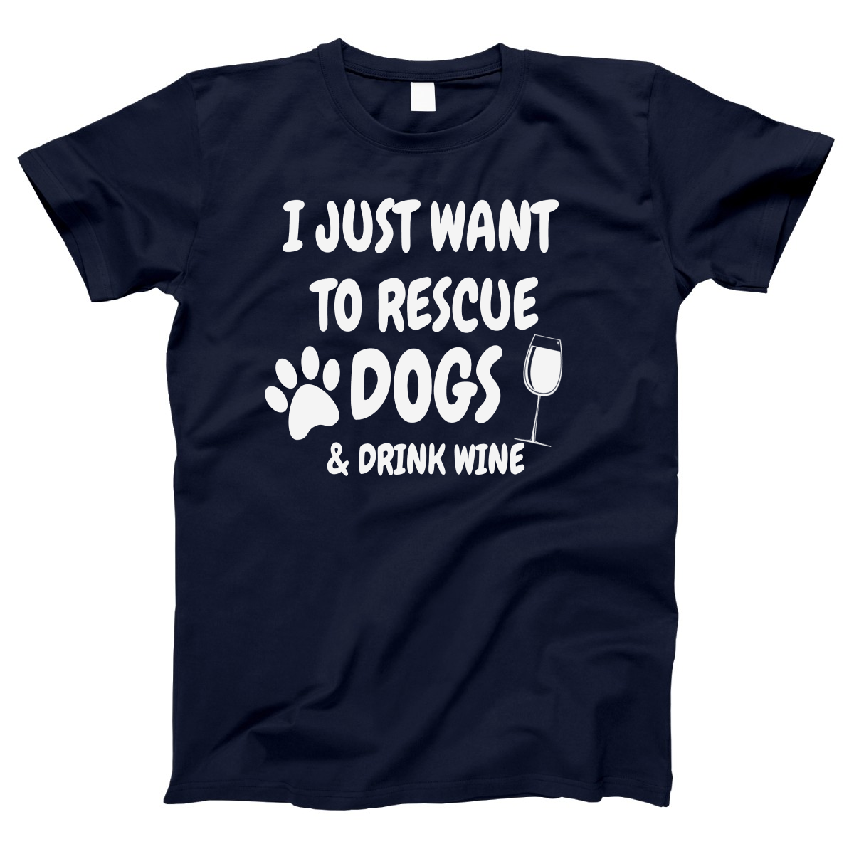 Dogs and Drink Wine Women's T-shirt | Navy