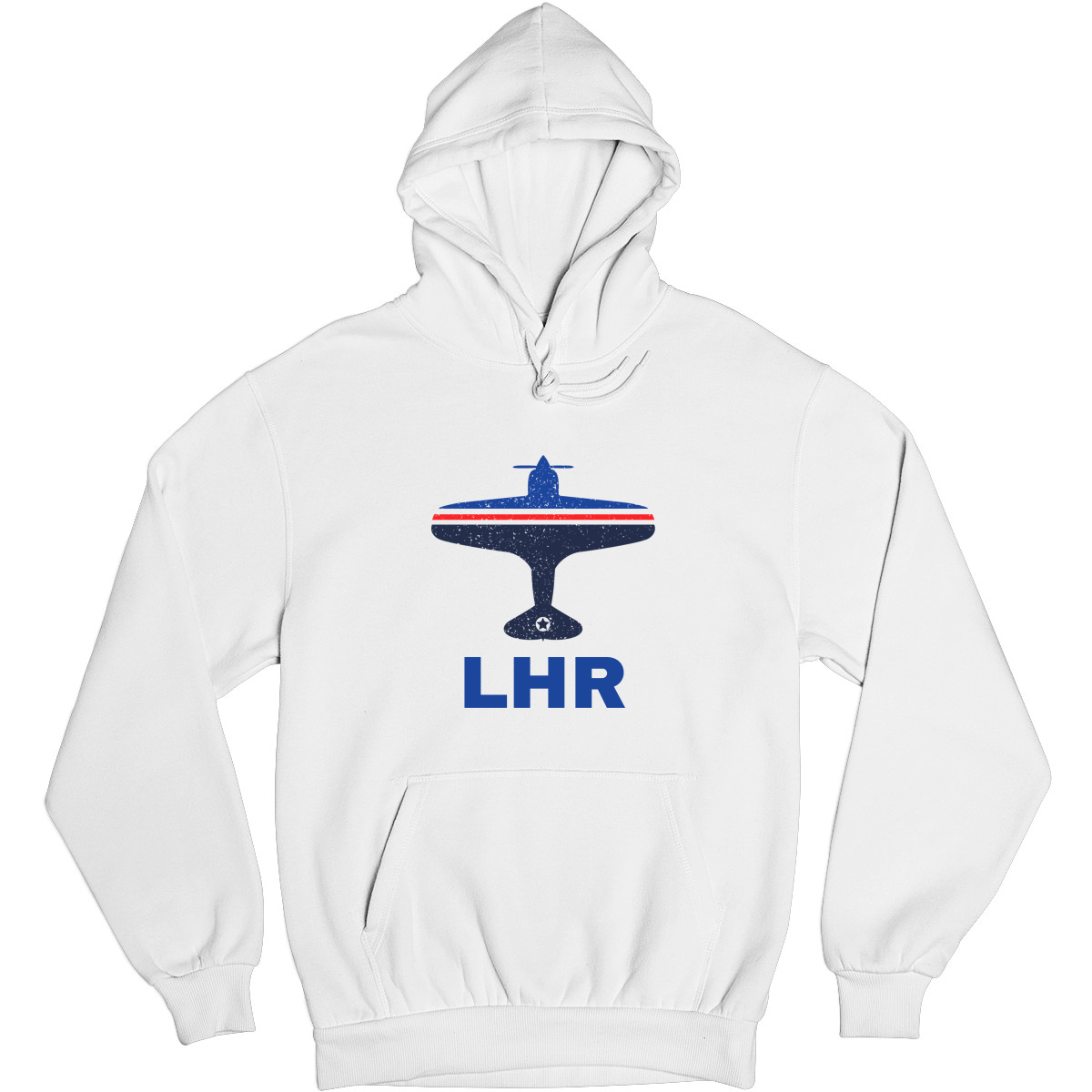 Fly London LHR Airport Unisex Hoodie | White