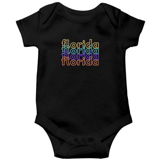 Florida Baby Bodysuit | Black