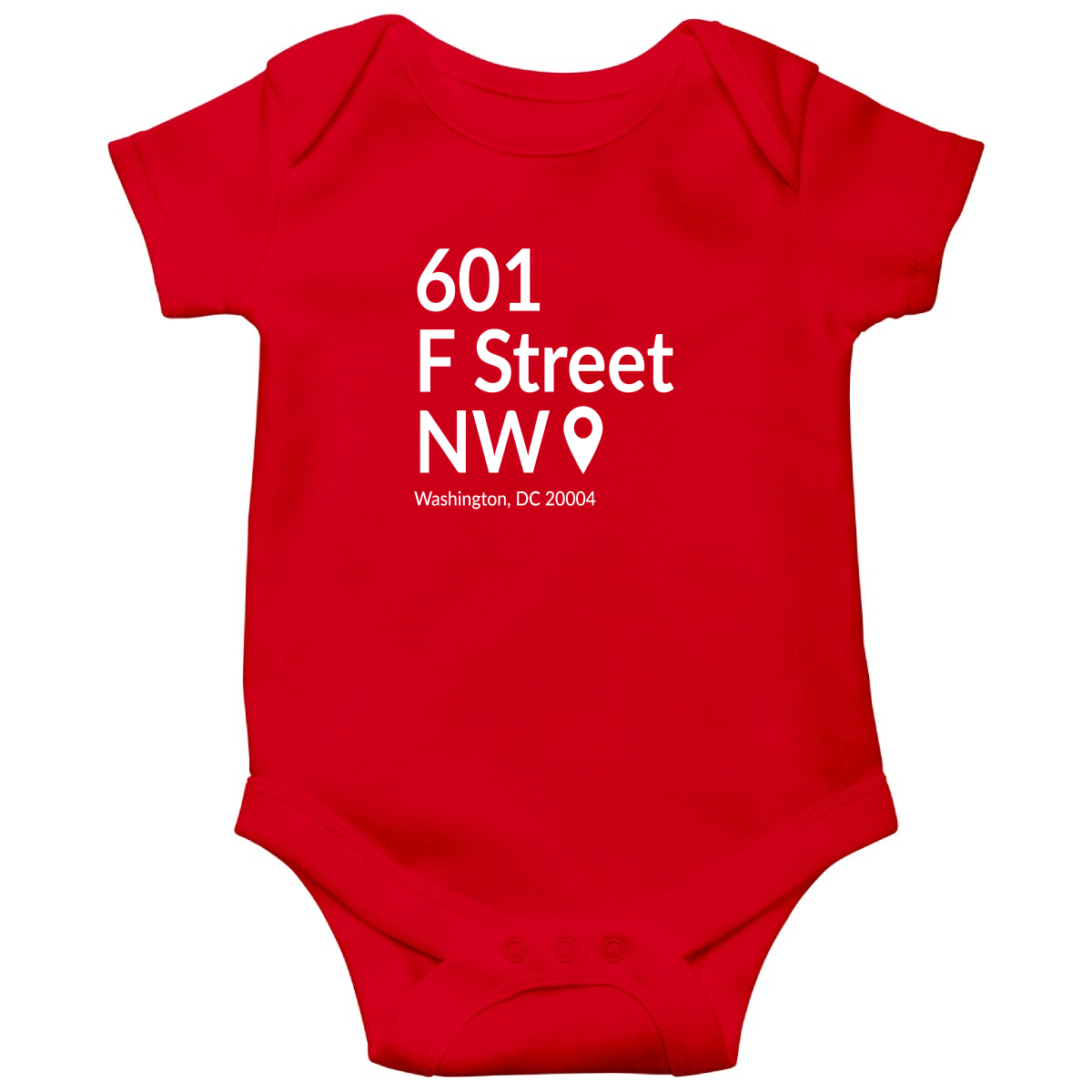Washington D.C. Basketball Stadium Baby Bodysuits | Red