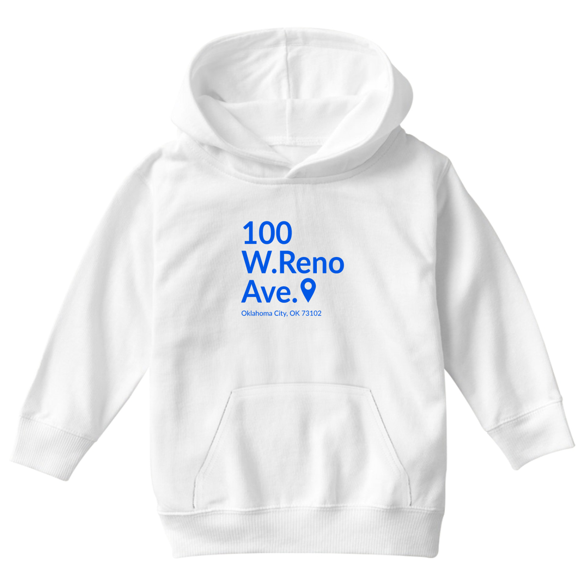 Oklahoma City Basketball Stadium Kids Hoodie | White