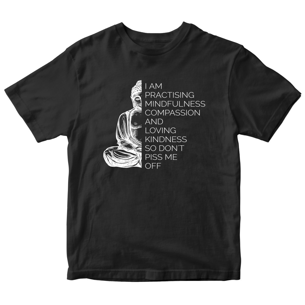 Funny Yoga  Kids T-shirt | Black