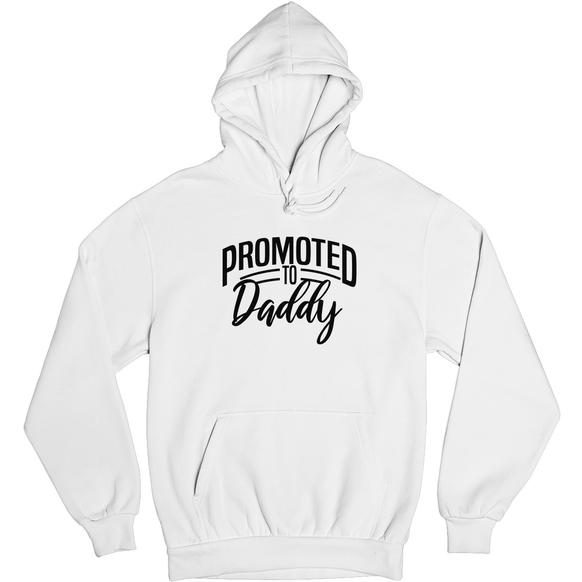 Promoted to daddy Unisex Hoodie | White