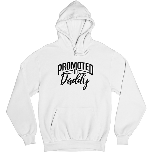 Promoted to daddy Unisex Hoodie | White