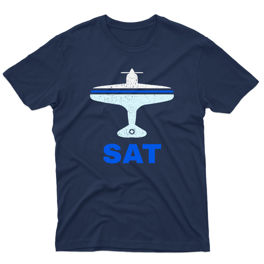 Fly San Antonio SAT Airport  Men's T-shirt | Navy