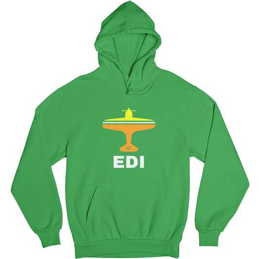 Fly Edinburgh EDI Airport Unisex Hoodie | Green