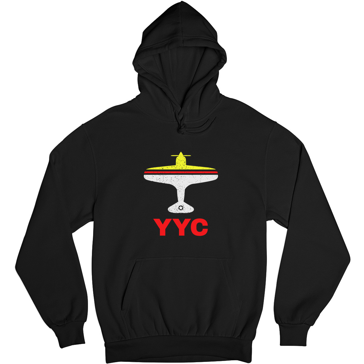 Fly Calgary YYC Airport Unisex Hoodie | Black