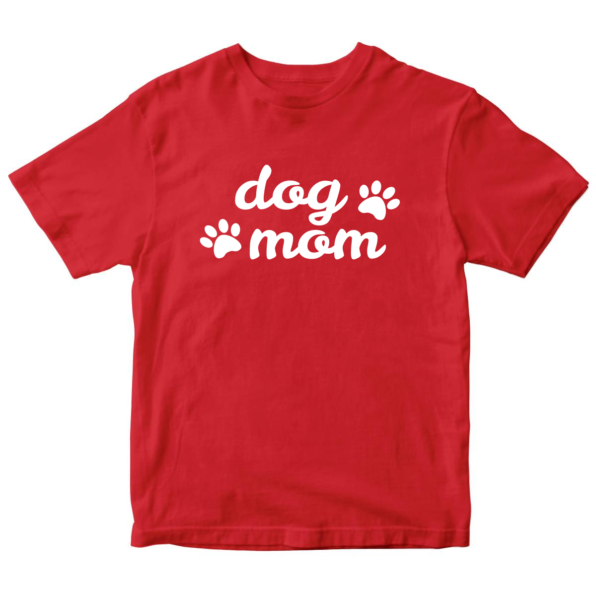 Dog Mom Kids T-shirt | Red