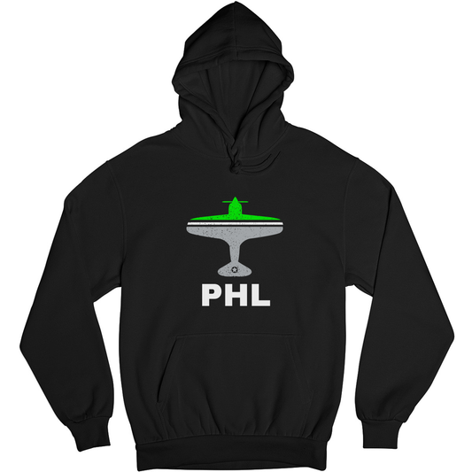 Fly Philadelphia PHL Airport Unisex Hoodie | Black