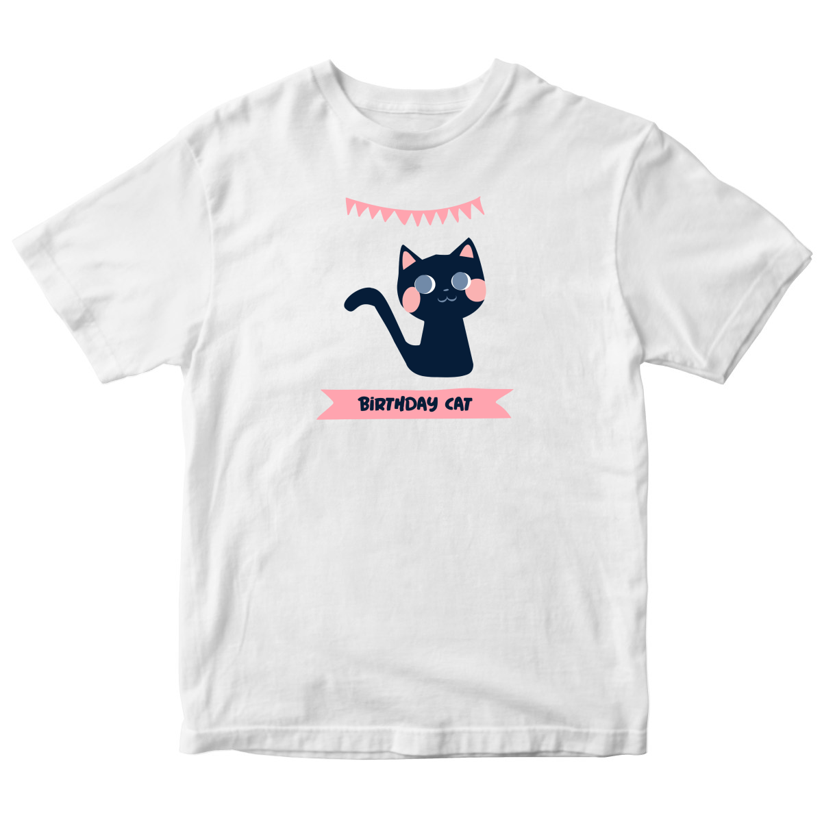 Birthday Cat Toddler T-shirt | White