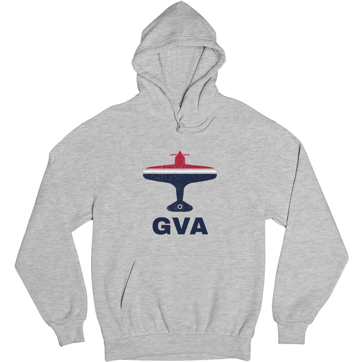 Fly Geneva GVA Airport Unisex Hoodie | Gray