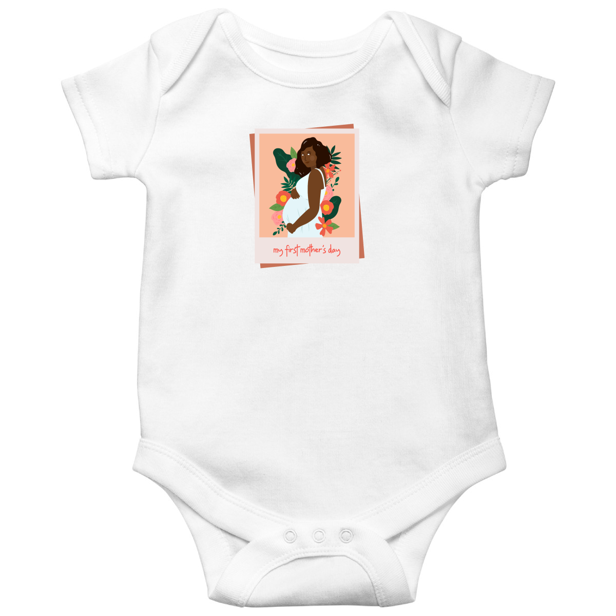 My First Mother's day Baby Bodysuits | White