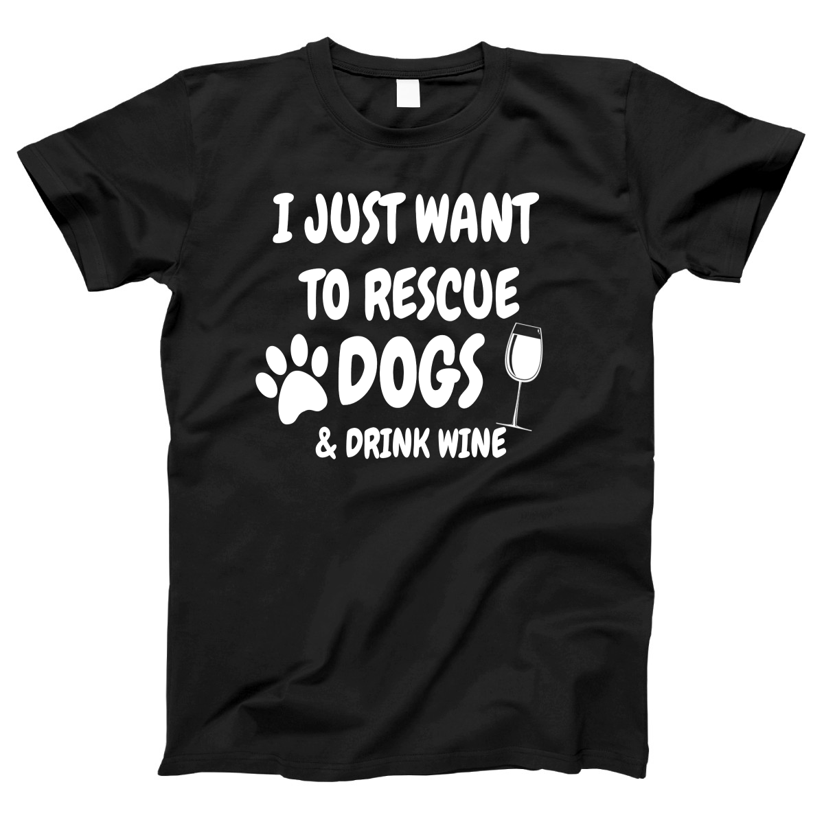 Dogs and Drink Wine Women's T-shirt | Black
