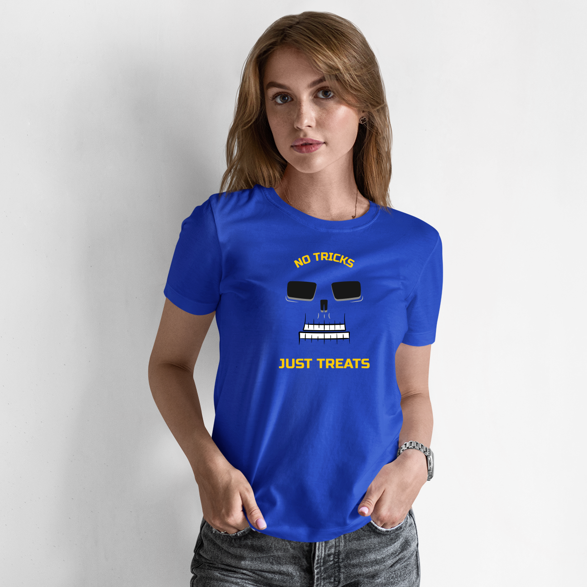 No Tricks Just Treats Women's T-shirt | Blue