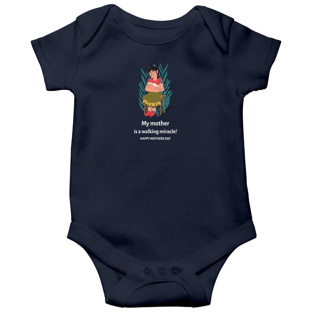 Mother's Day Baby Bodysuits | Navy