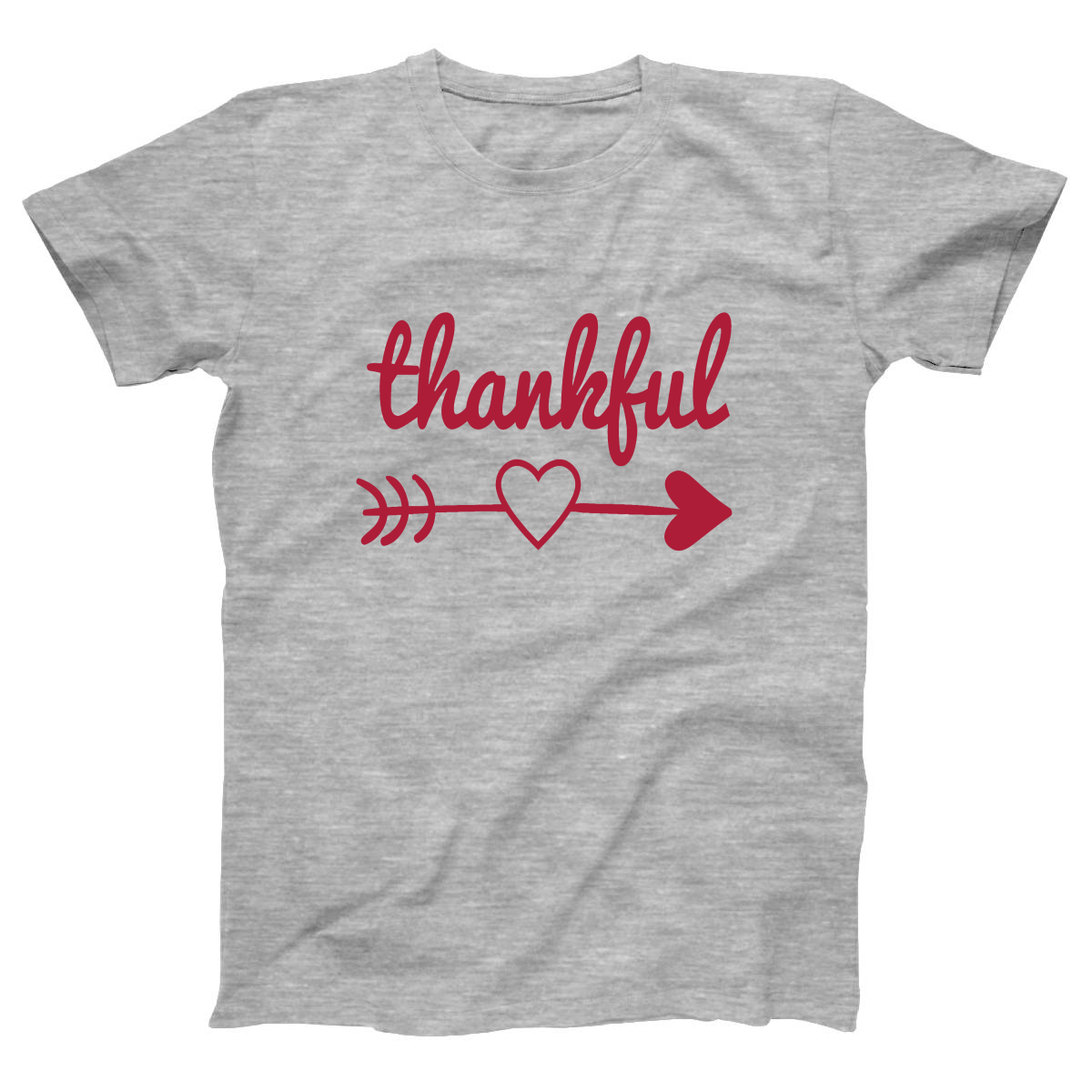 Thankful Heart Women's T-shirt | Gray