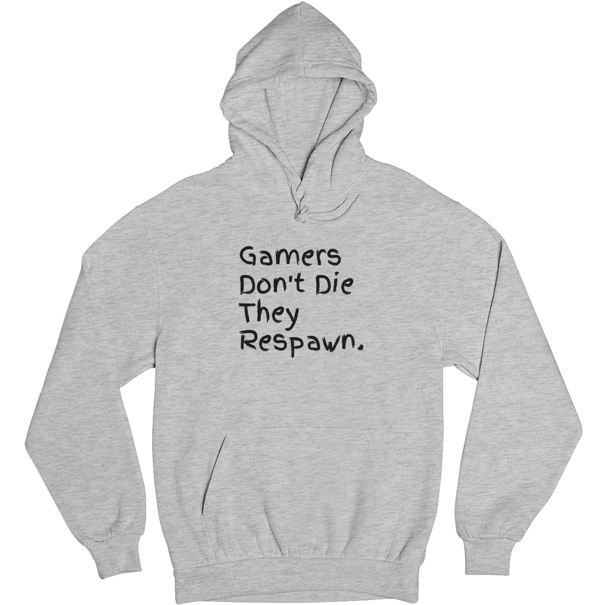 Gamers Don't Die They Respawn Unisex Hoodie | Gray
