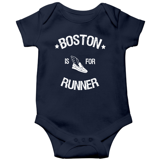 Boston Is For Runners Baby Bodysuits