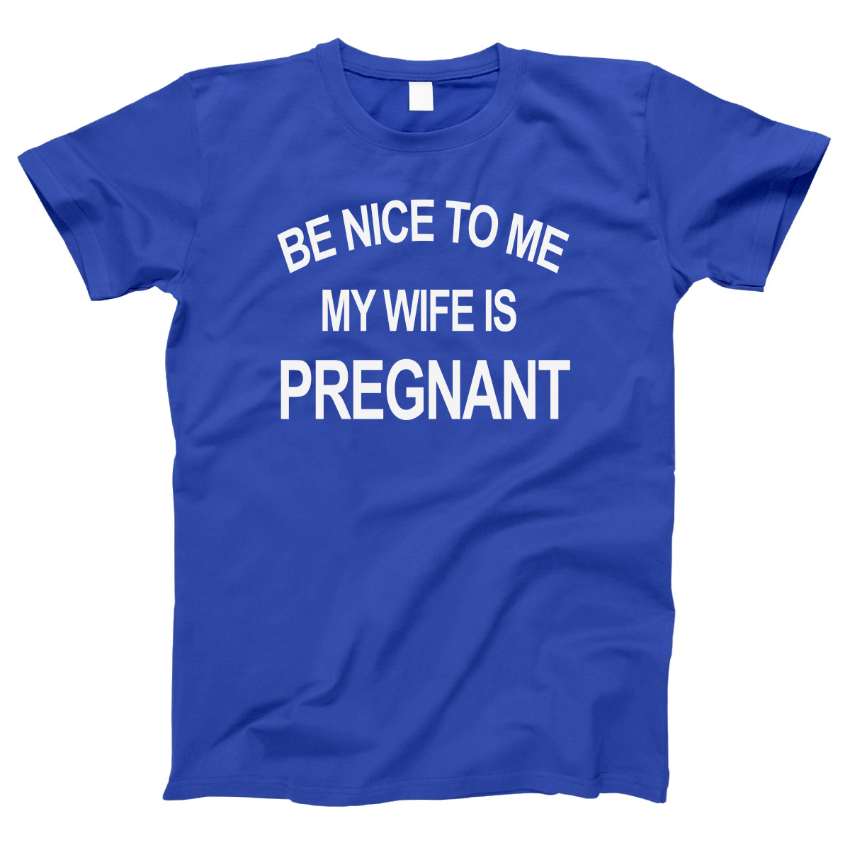 Be Nice To Me My Wife Is Pregnant Women's T-shirt | Blue