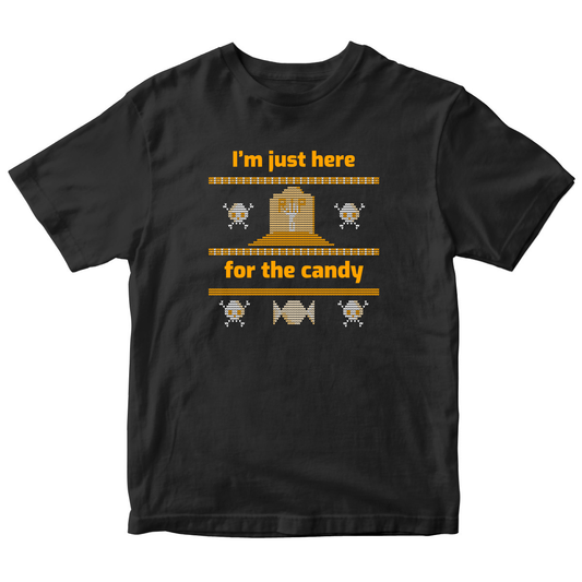 I'm Just Here For the Candy Kids T-shirt | Black