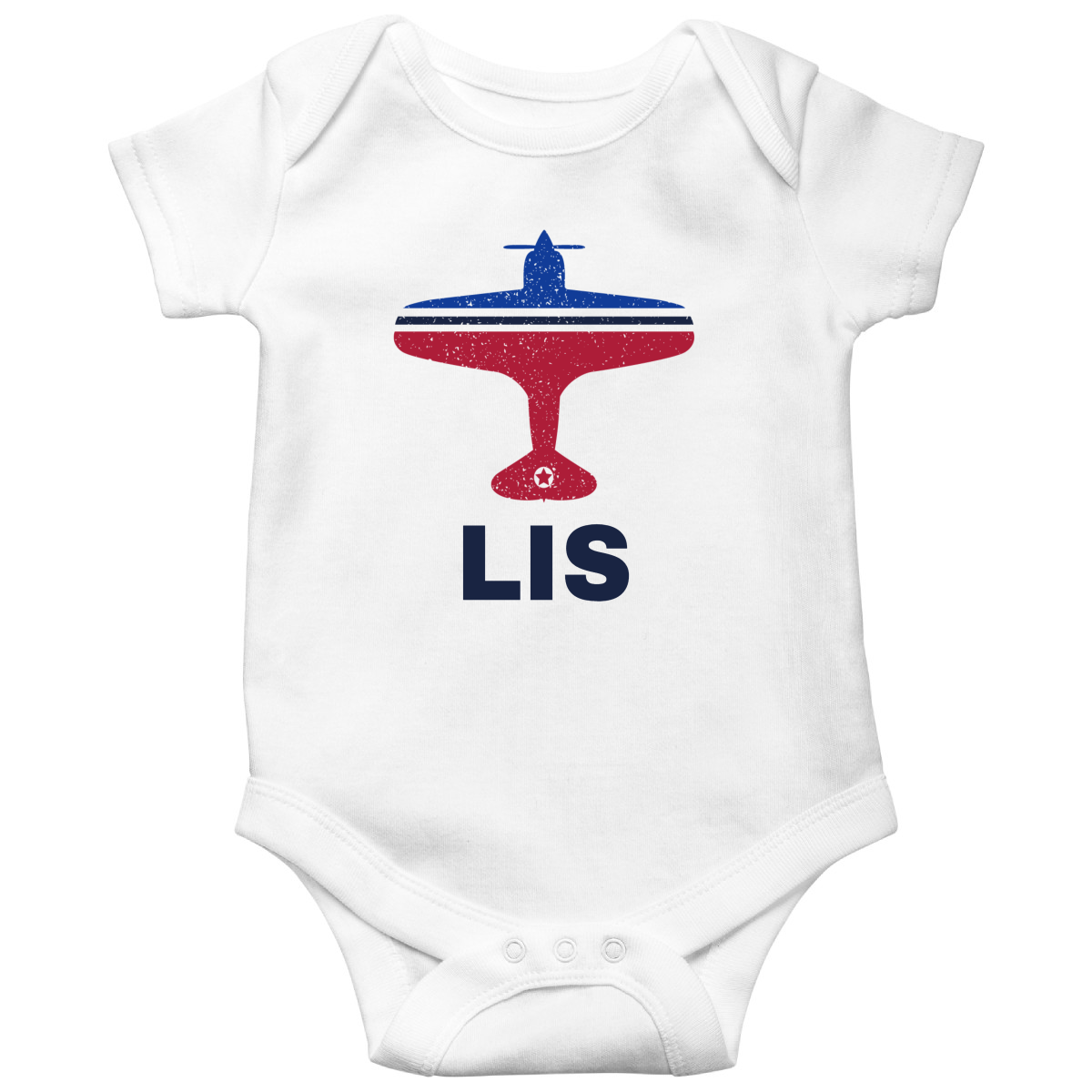 Fly Lisbon LIS Airport Baby Bodysuits | White