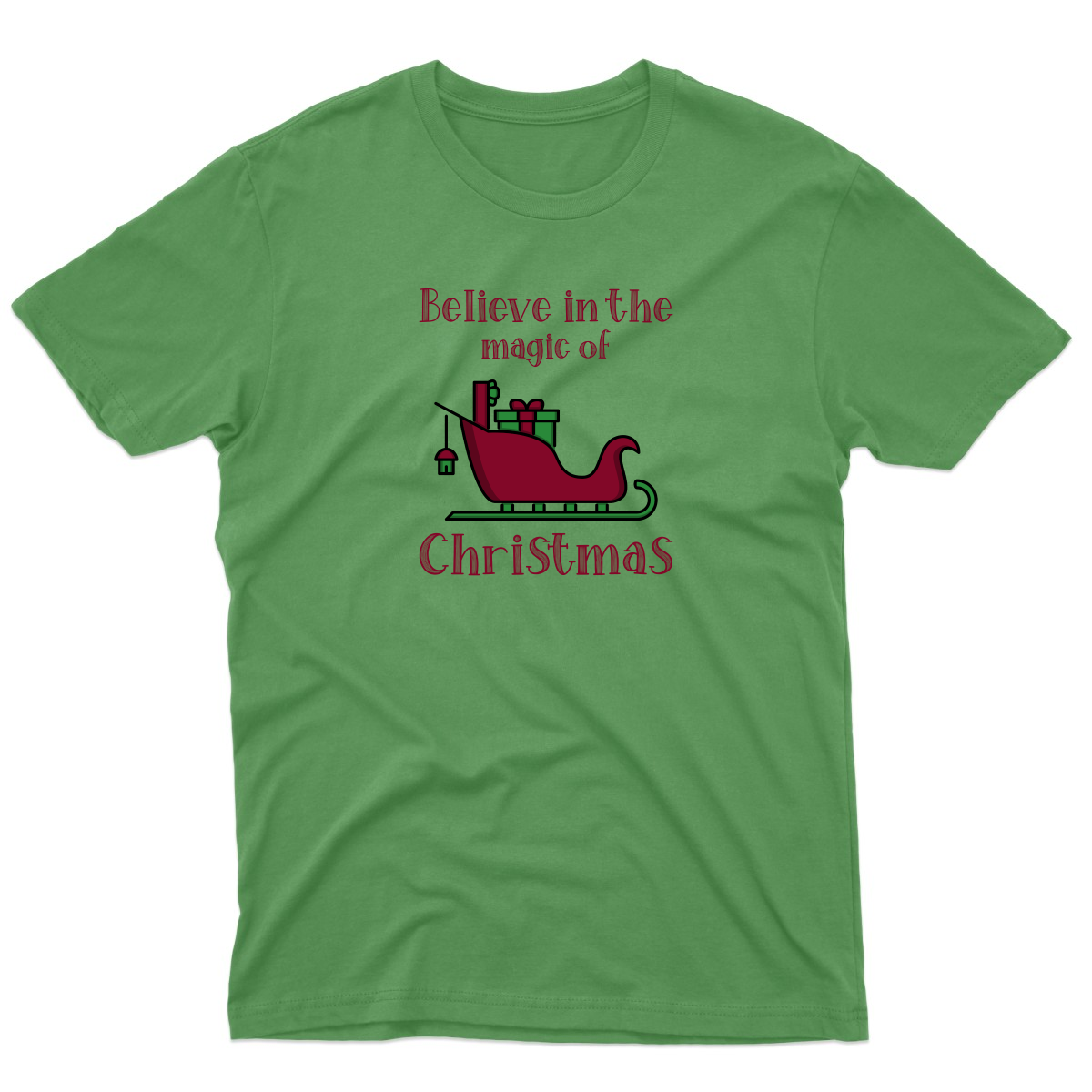 Believe in the Magic of Christmas Men's T-shirt | Green
