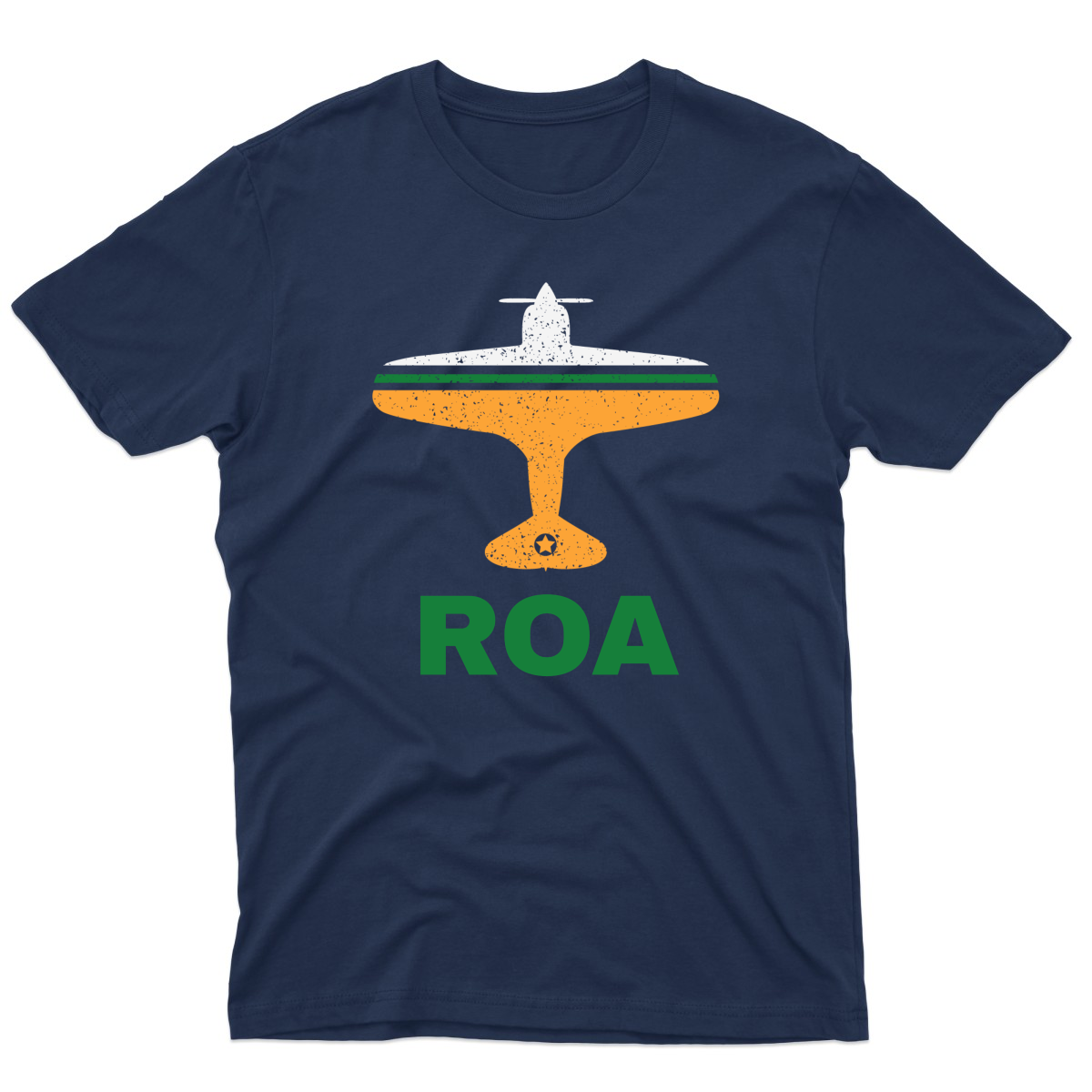 Fly Roanoke ROA Airport Men's T-shirt | Navy