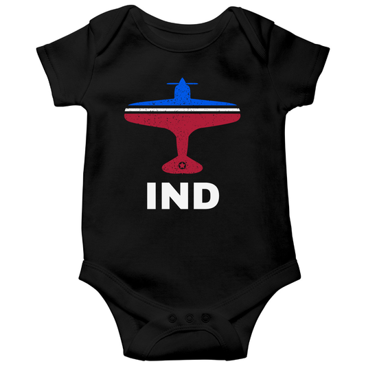 Fly Indianapolis IND Airport Baby Bodysuits | Black